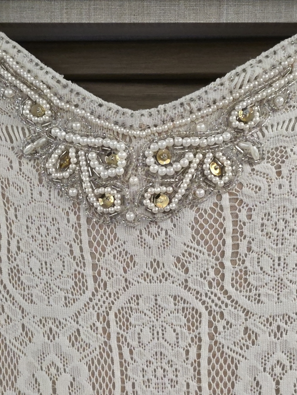 HAND BEADED LACE, VINTAGE BALLERINA, COCKTAIL DRESS", BY "FREE PEOPLE" - Picture 3 of 17